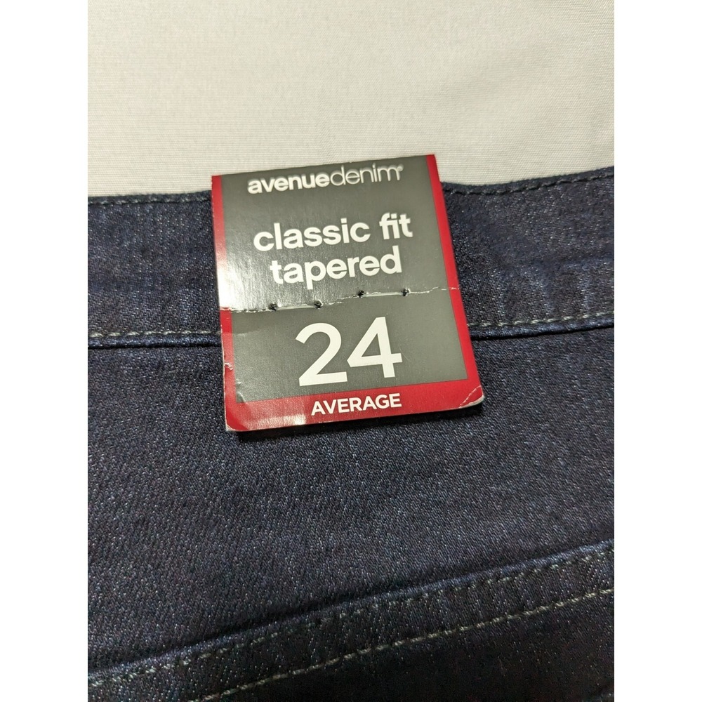 AVENUE DENIM CLASSIC TAPERED Women Plus 24 Average Cotton Poly Stretch Jeans NEW - Picture 15 of 16
